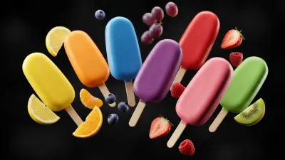 Цветные глазури для эскимо с фруктово-ягодными вкусами на основе натуральных красителей